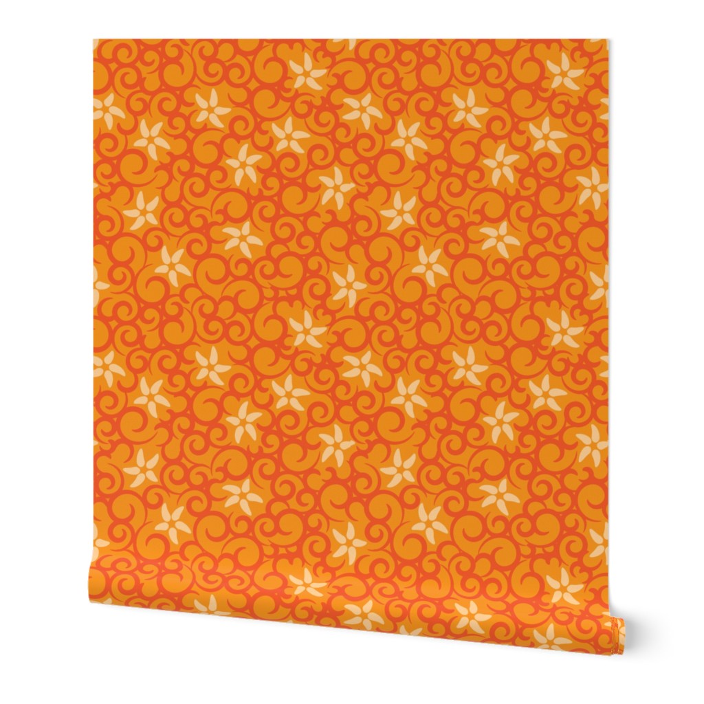 Flowers & Vines (orange)