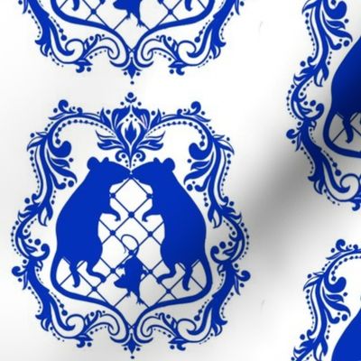 Rat Damask - Blue Porcelain