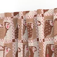 Camel Portraits in pink brown