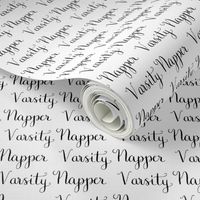 Varsity Napper Black White Calligraphy Words Text Sleep Dad Father _ Miss Chiff Designs 