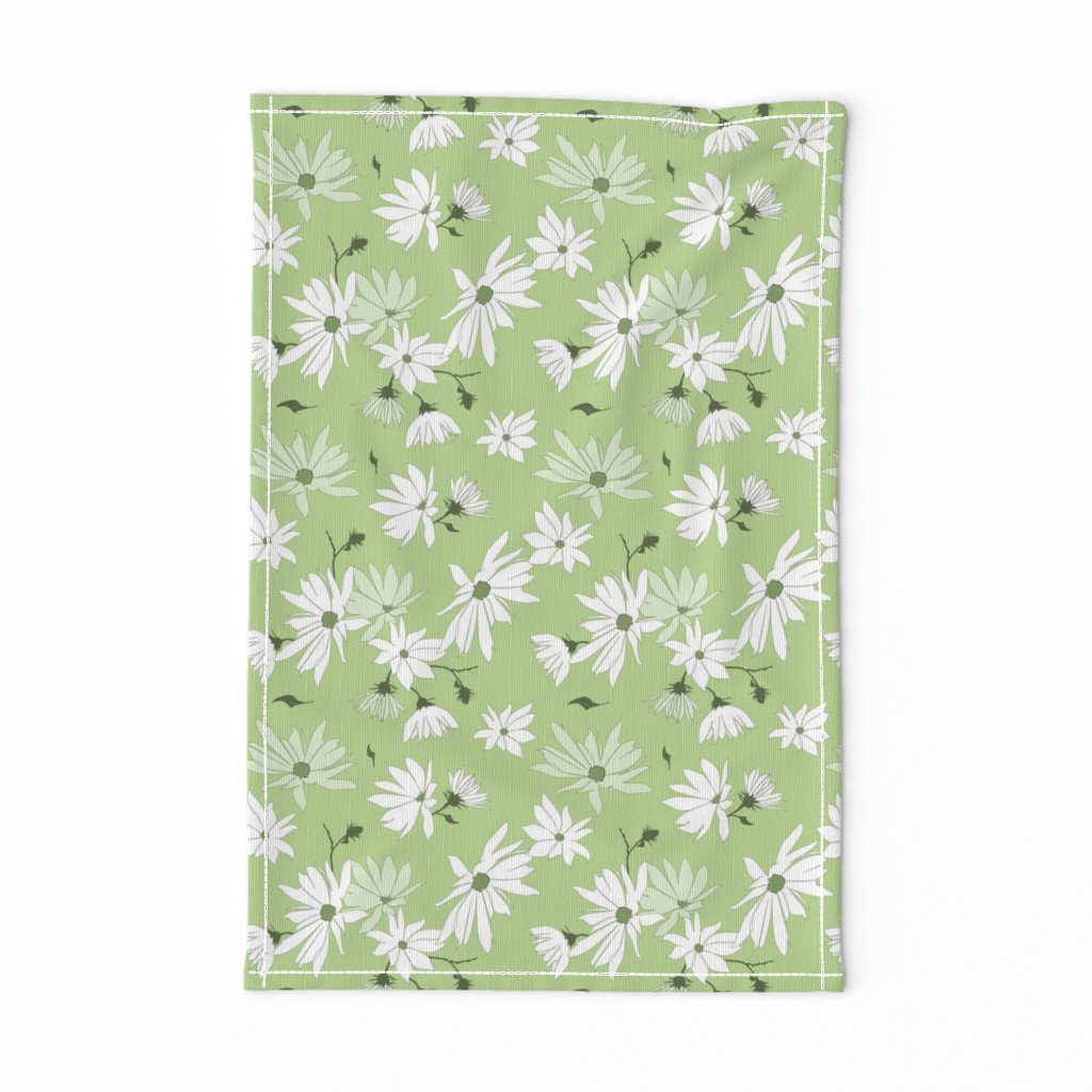 topinambour (jerusalem artichoke) blossoms on light green - large