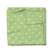 flamingos and stars on light green - small