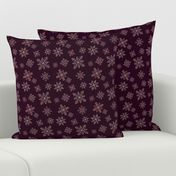 Gemstone Snowflakes on dark purple  (small)