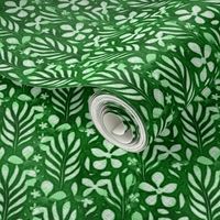 Linen Monstera Flower, Green, Medium