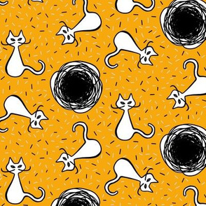 White cats and black holes - yellow