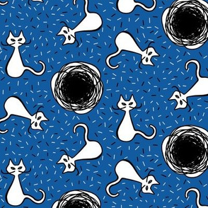 White cats and black holes - blue