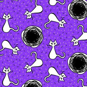 White cats and black holes - purple