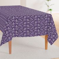 Linen Monstera Flower, Purple, Large