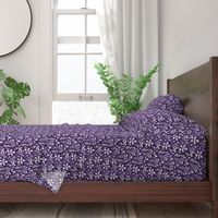 Linen Monstera Flower, Purple, Large