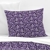 Linen Monstera Flower, Purple, Large