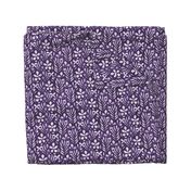 Linen Monstera Flower, Purple, Large