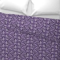 Linen Monstera Flower, Purple, Large