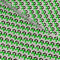 Knit Stitches - Green, black, and gray