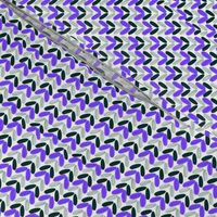 Knit Stitches - Purple, Black and Grey