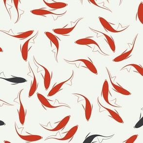 Traditional Chinese Calligraphy Koi Fish