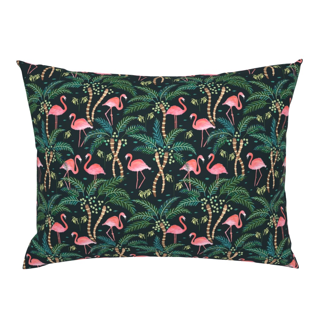 Watercolour flamingoes Dark