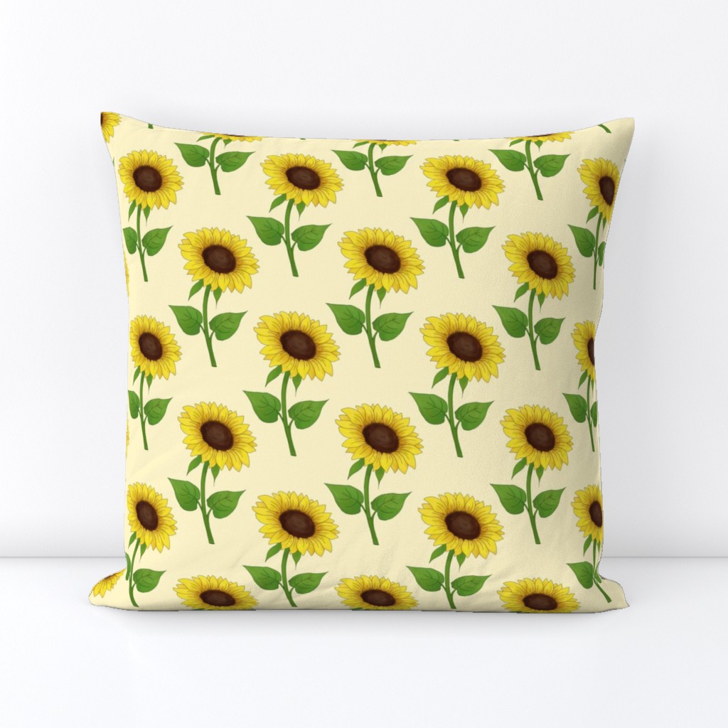 Sunflowers on light yellow