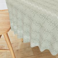 Bohemian glyph symbols tan cloth