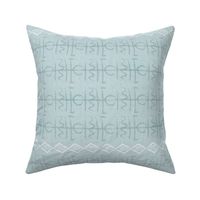 Bohemian glyph symbols light blue cloth