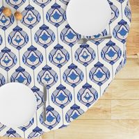 moroccan lamps - blue and white