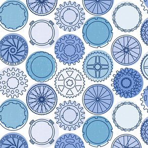 bike parts dots blue