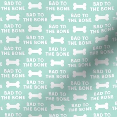 bad to the bone - aqua w/ dog bone