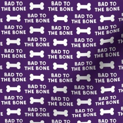 bad to the bone - purple w/dog bone
