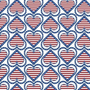 Patriotic Hearts & Stripes