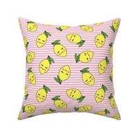 happy lemons - light pink stripes