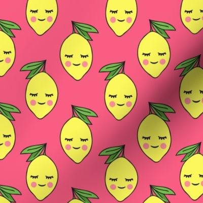happy lemons on pink 3