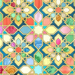 Gilded Moroccan Mosaic Tiles - large version