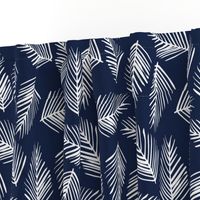 Tropical Shade - White on Indigo