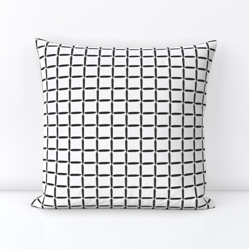 Neutral Home Decor Black White Grid Sticks Watercolor Graphic Square _ Miss Chiff Designs