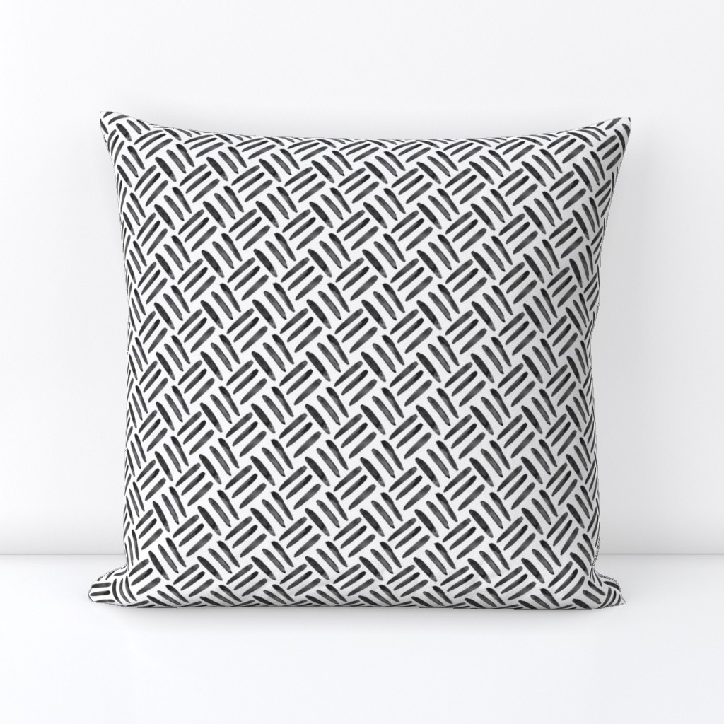 Black white neutral home decor basket weave