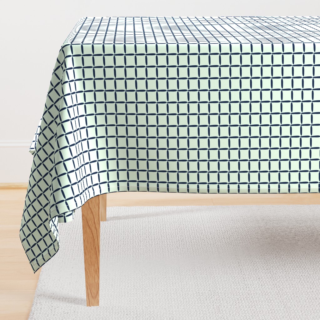 Mint Green Navy Blue Weave Simple Grid Square Texture _ Miss Chiff Designs 