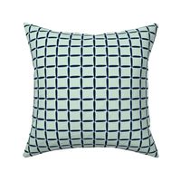 Mint Green Navy Blue Weave Simple Grid Square Texture _ Miss Chiff Designs 