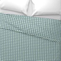 Mint Green Navy Blue Weave Simple Grid Square Texture _ Miss Chiff Designs 