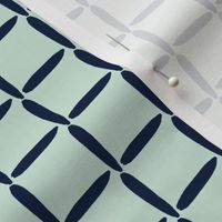 Mint Green Navy Blue Weave Simple Grid Square Texture _ Miss Chiff Designs 