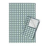 Mint Green Navy Blue Weave Simple Grid Square Texture _ Miss Chiff Designs 