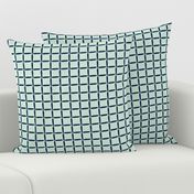 Mint Green Navy Blue Weave Simple Grid Square Texture _ Miss Chiff Designs 