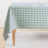 Mint Green Navy Blue Weave Simple Grid Square Texture _ Miss Chiff Designs 