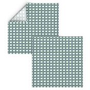 Mint Green Navy Blue Weave Simple Grid Square Texture _ Miss Chiff Designs 