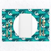 mosque on teal/mint