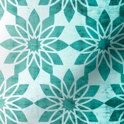 Majorelle - Textured Moroccan Geometric Aqua