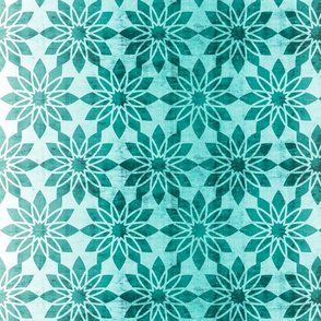 Majorelle - Textured Moroccan Geometric Aqua