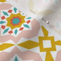  Mattonelle - Moroccan Geometric - Blush Goldenrod Large Scale