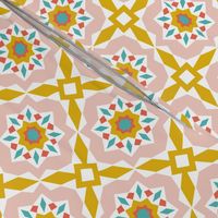  Mattonelle - Moroccan Geometric - Blush Goldenrod Large Scale