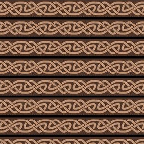 Knotwork and Lines in Tan, Black and Brown