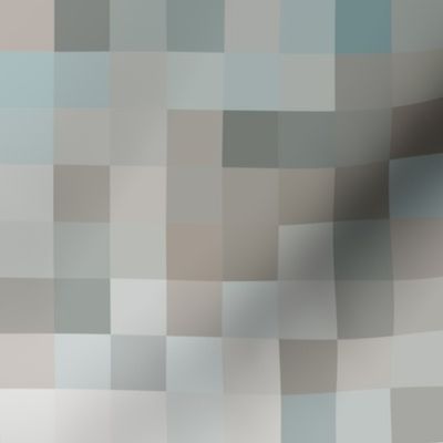 Coastal Gray/Blue Checkered Pattern