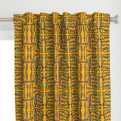 African Women Kente on Orange